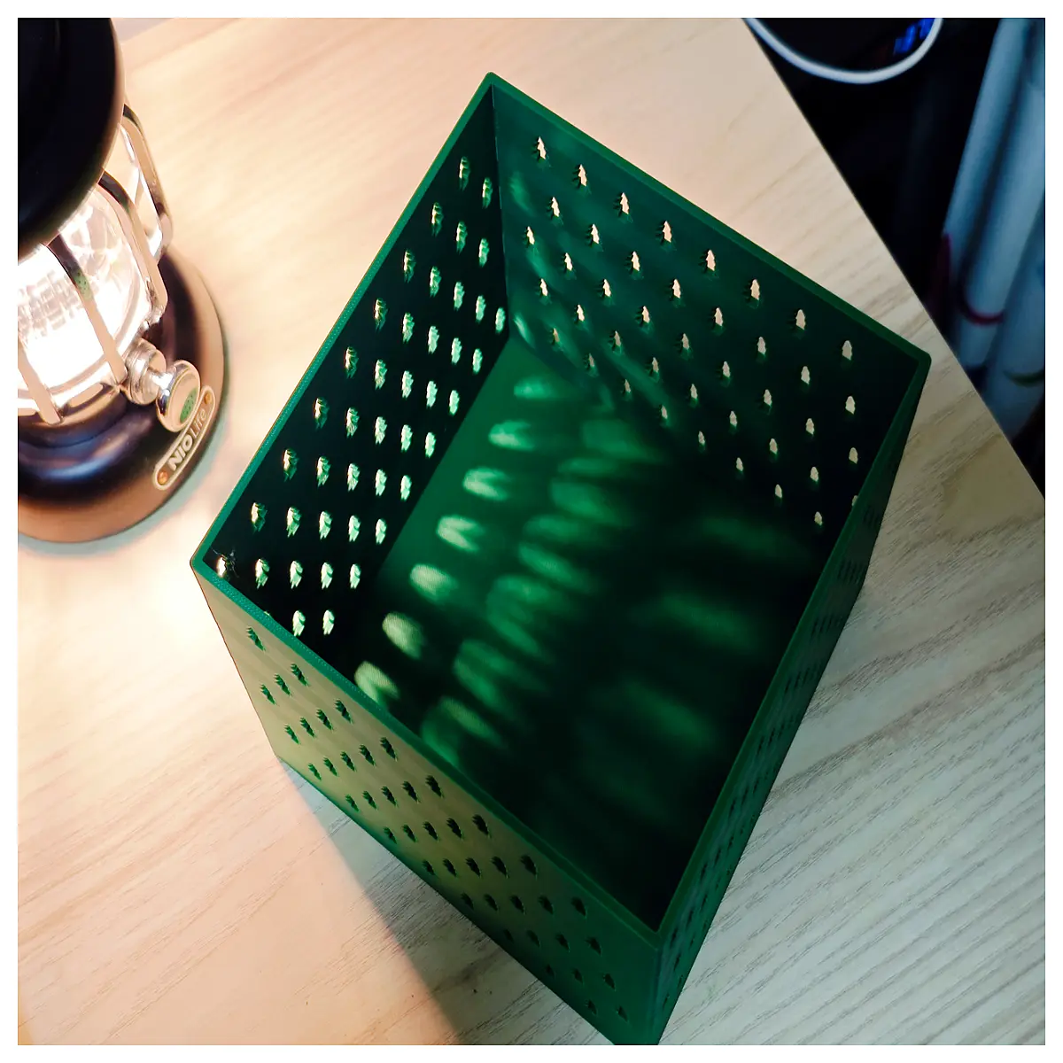 christmas tree shaped storage box hollow design holiday decor organizer