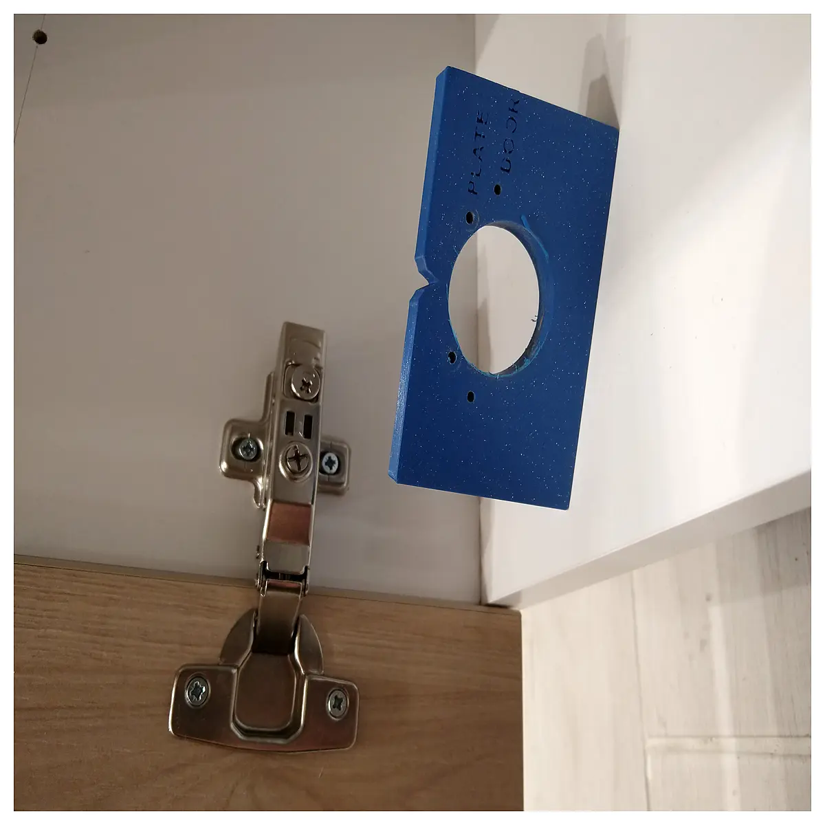 woodworking hinge drilling jig guide for precise cabinet door alignment hb 204 template