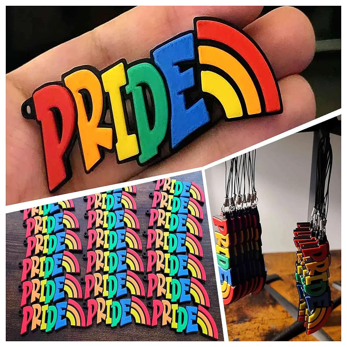 pride rainbow keychain acrylic lgbtq men women friends party favor