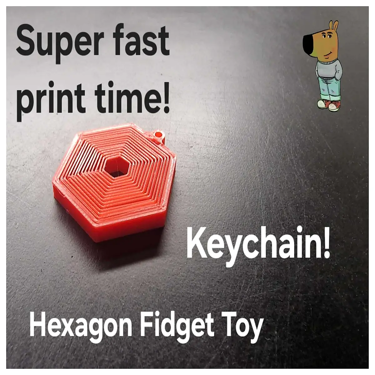 hexagon fidget keychain stress relief toy print anti anxiety sensory keyring for adults