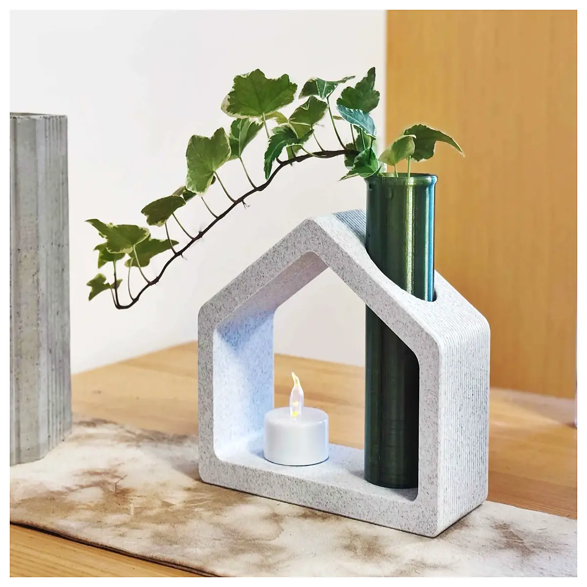 hydroponic plant with candle holder for home decor indoor herb garden shelf organizer