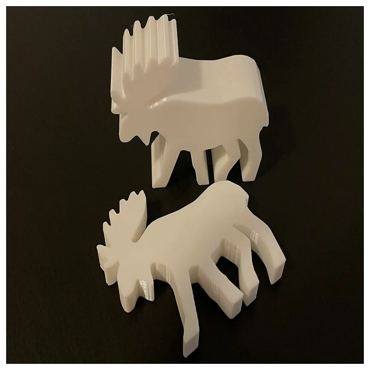 low poly moose figurine resin statue desktop decor woodland animal art collectible men