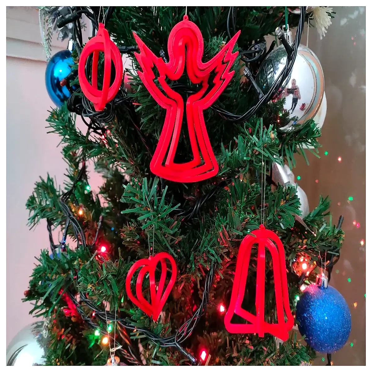christmas tree ornaments decorations hanging baubles snowman santa claus figurines xmas home decor