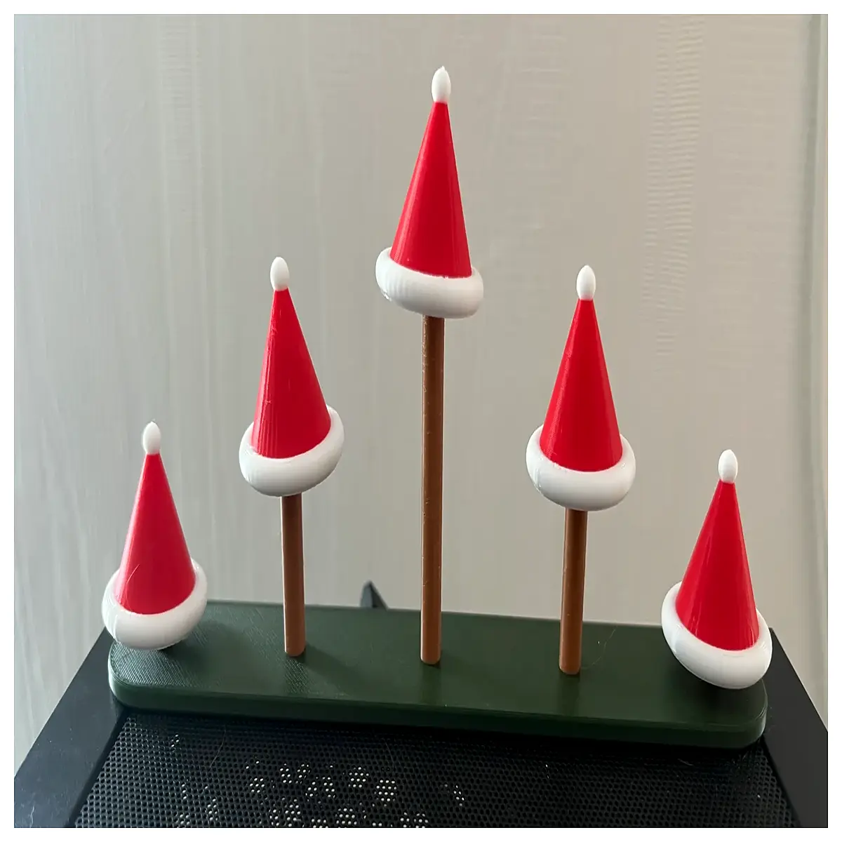cute mini stacking santa hat holiday decor organizer for party supplies