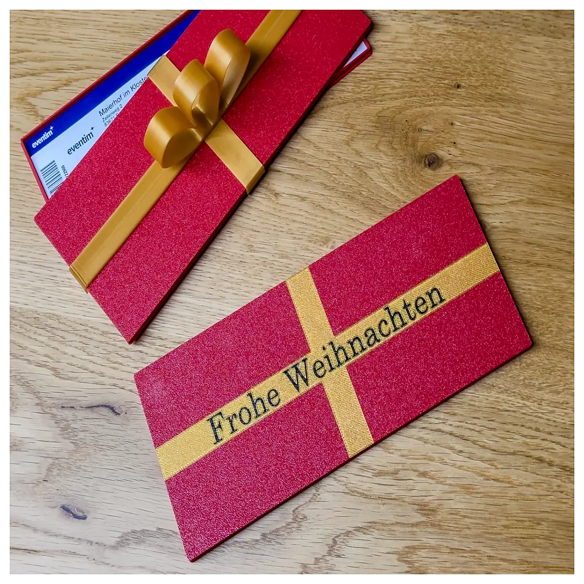 concert ticket gift box packaging for eventim tickets