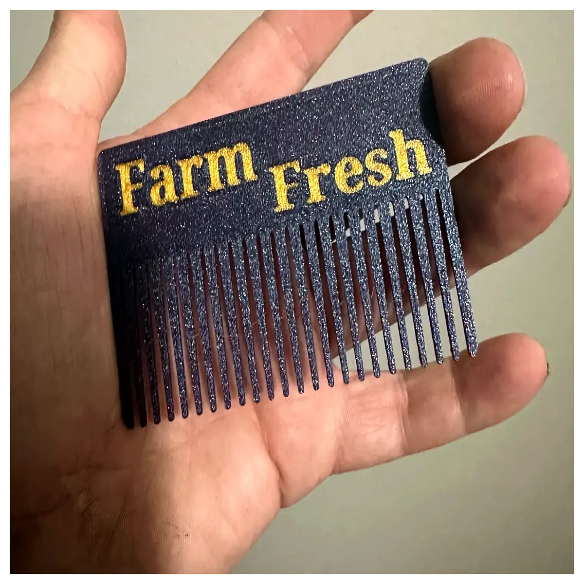 farm fresh portable card beard comb grooming travel size mustache brush for men