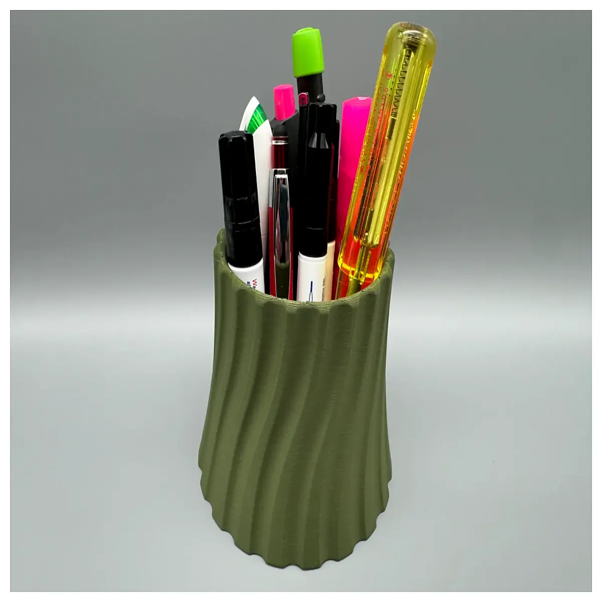 volcano desk organizer for pens pencils paper clips sticky notes cable management desktop storage box office supplies holder