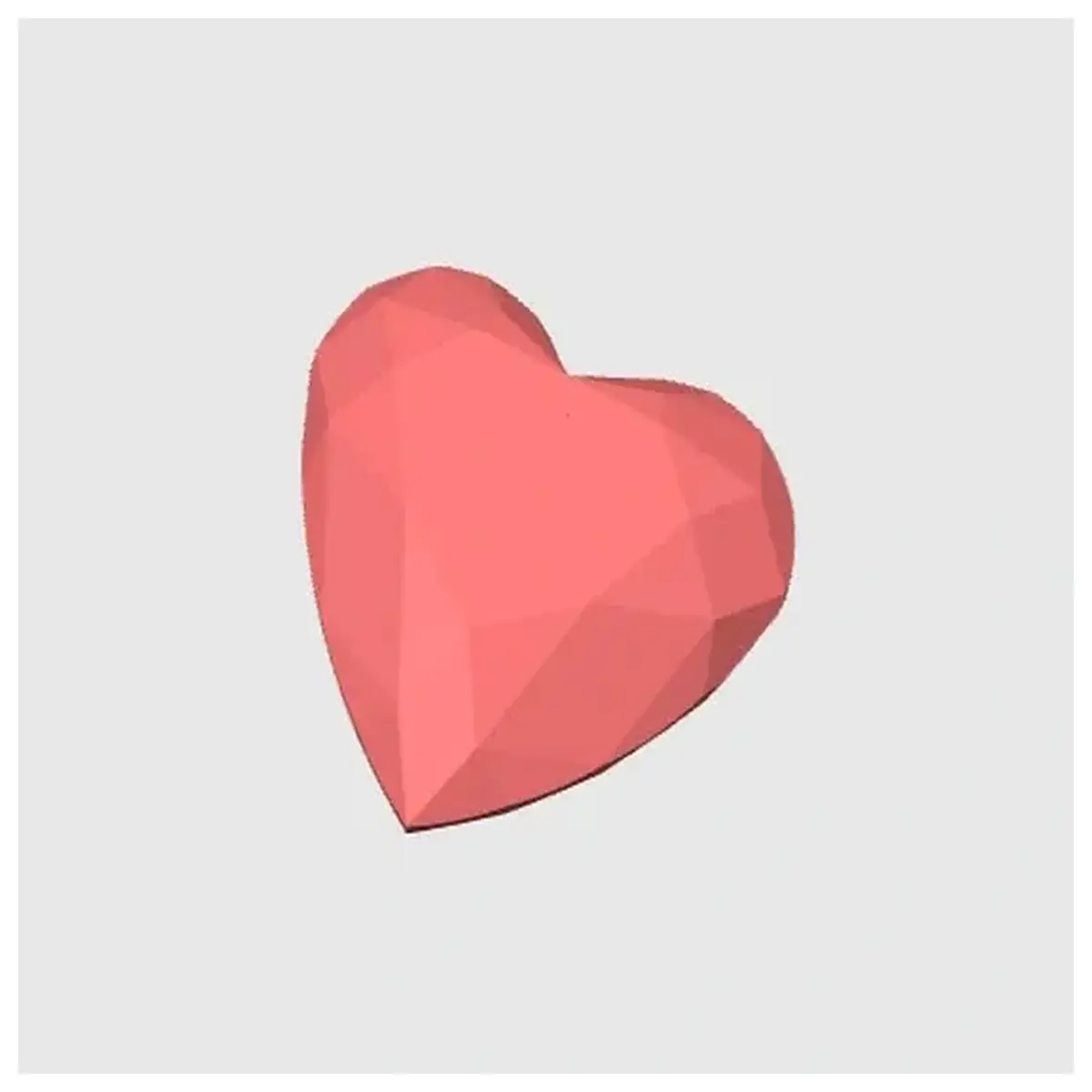 low poly pendant necklace geometric crystal love her