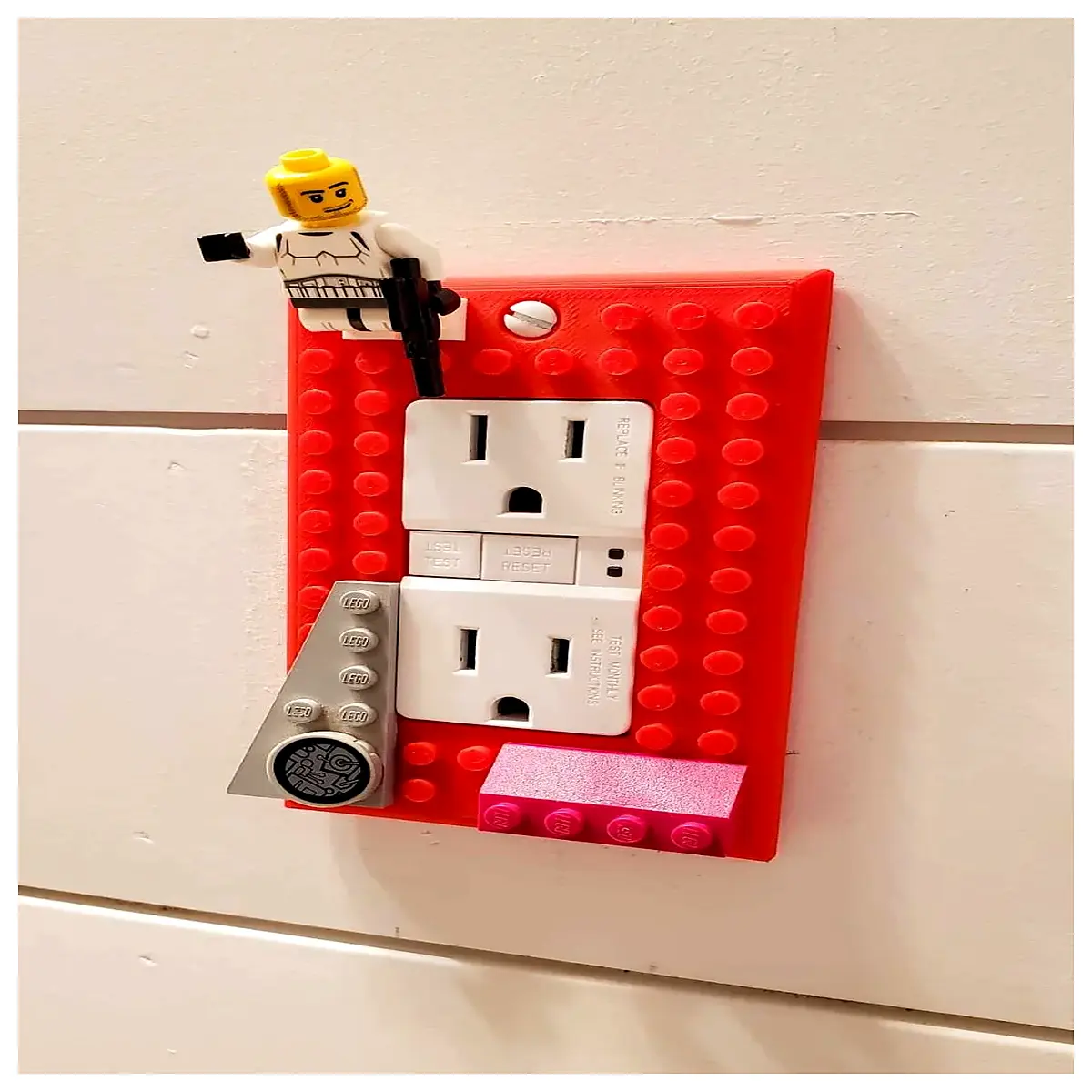 small gfci outlet cover plate single gang tamper plastic wall plate for bathroom kitchen safety