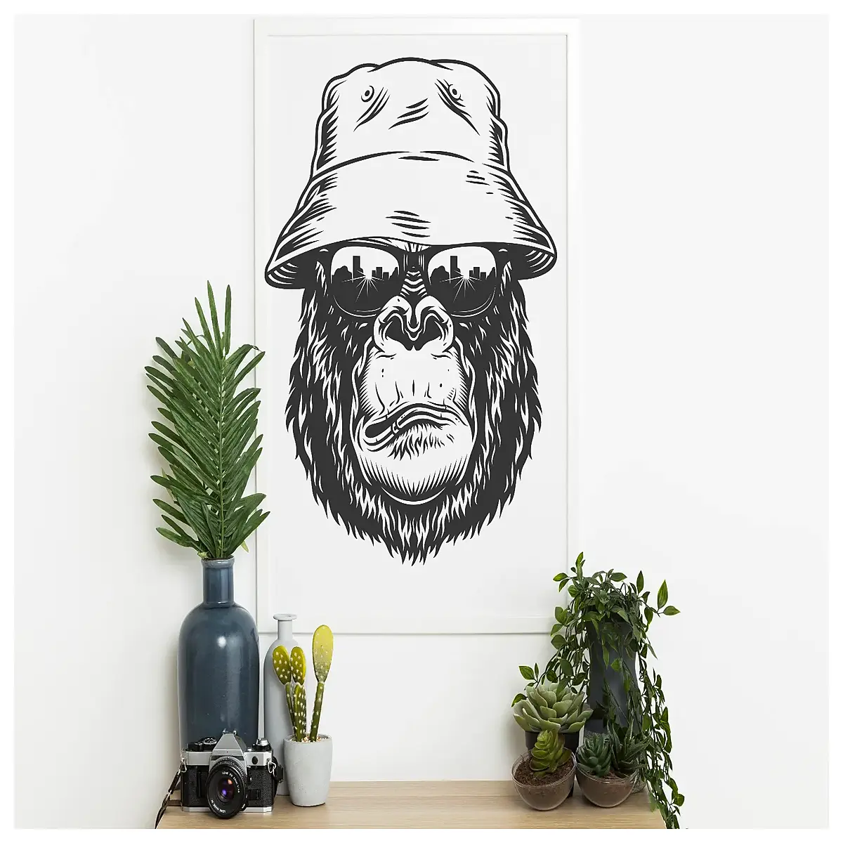 realistic gorilla statue garden decor outdoor yard ornament large animal sculpture for lawn landscape design