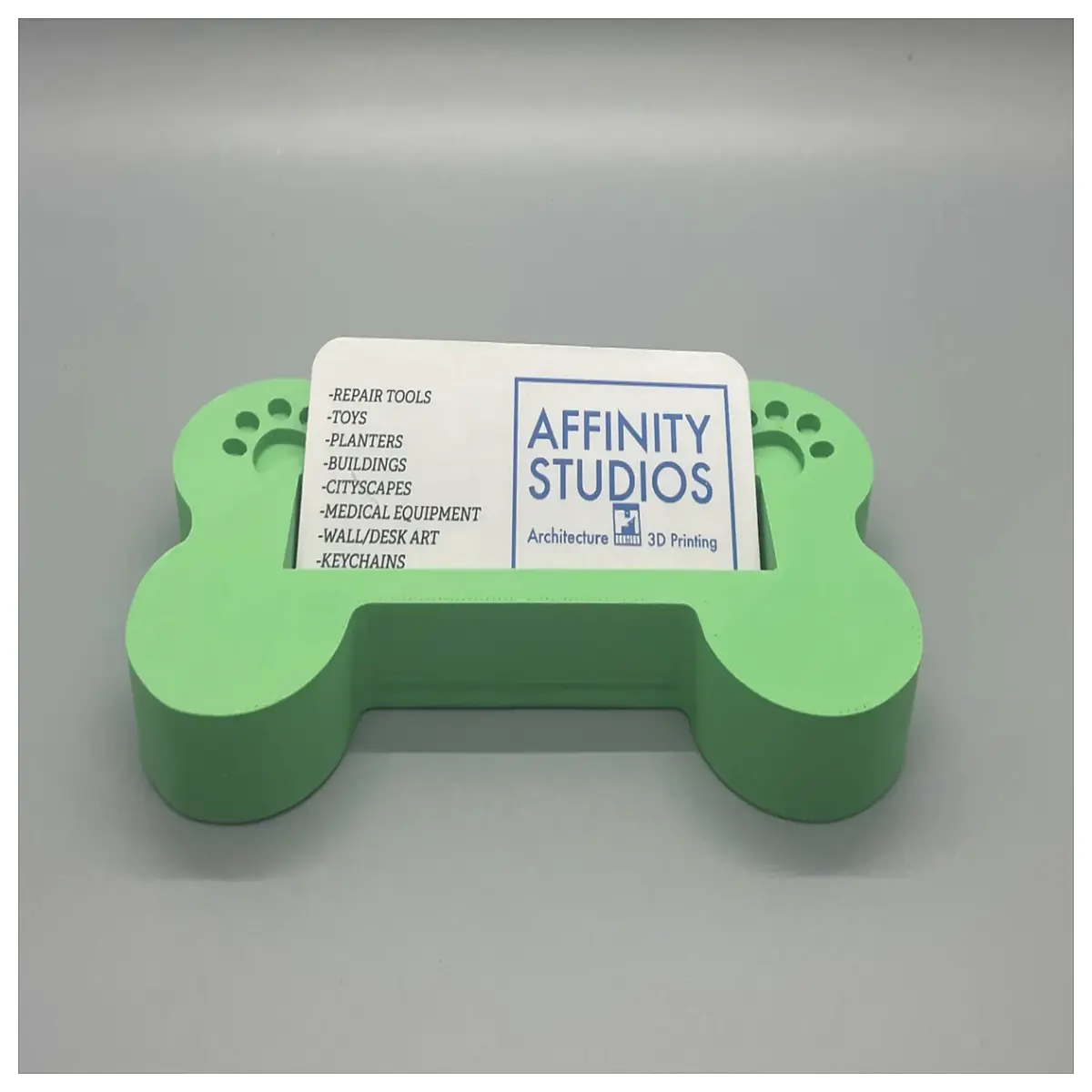 cute dog bone business card holder desk organizer for office receptionist gift