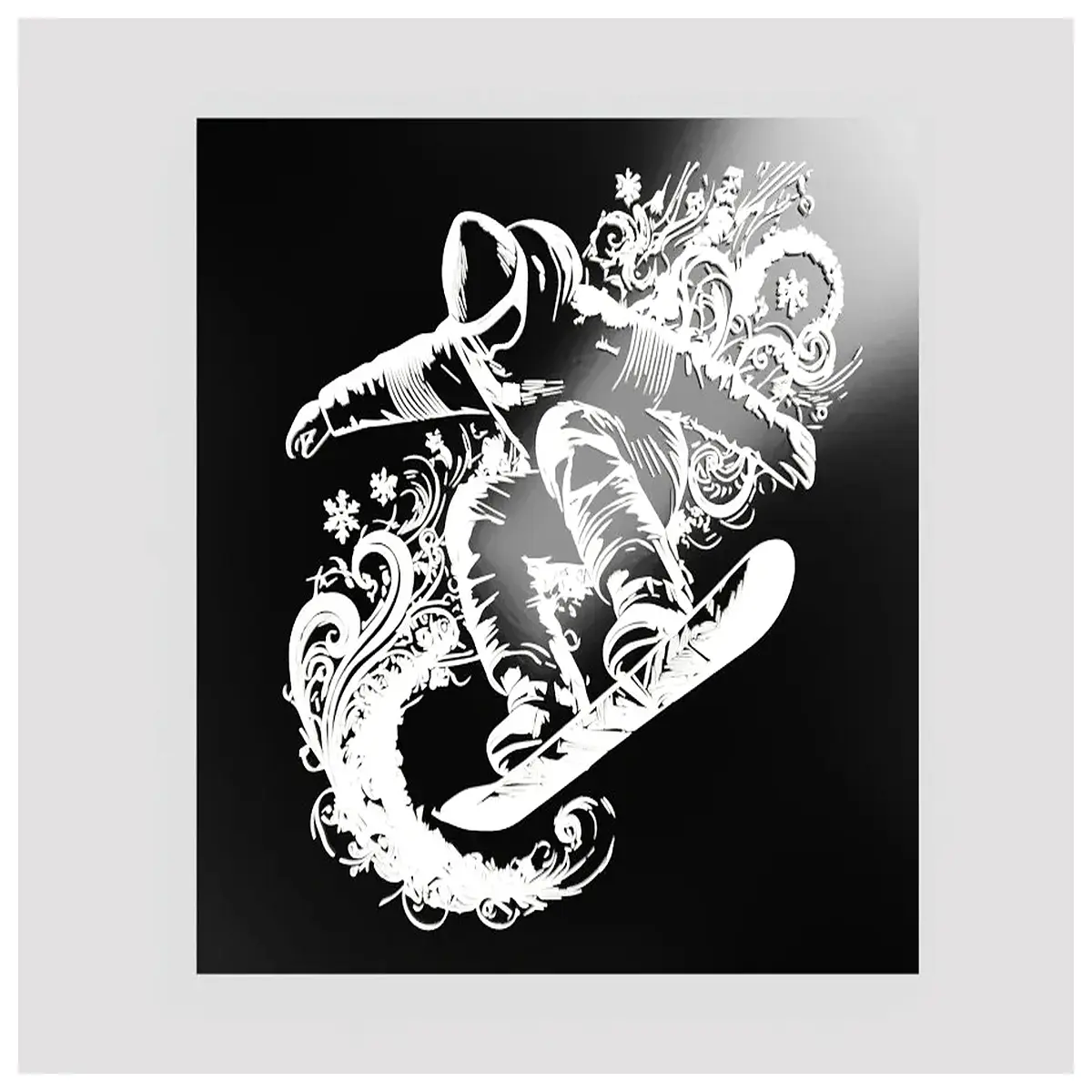 snowboard wall art canvas print mountain adventure decor for man cave bedroom