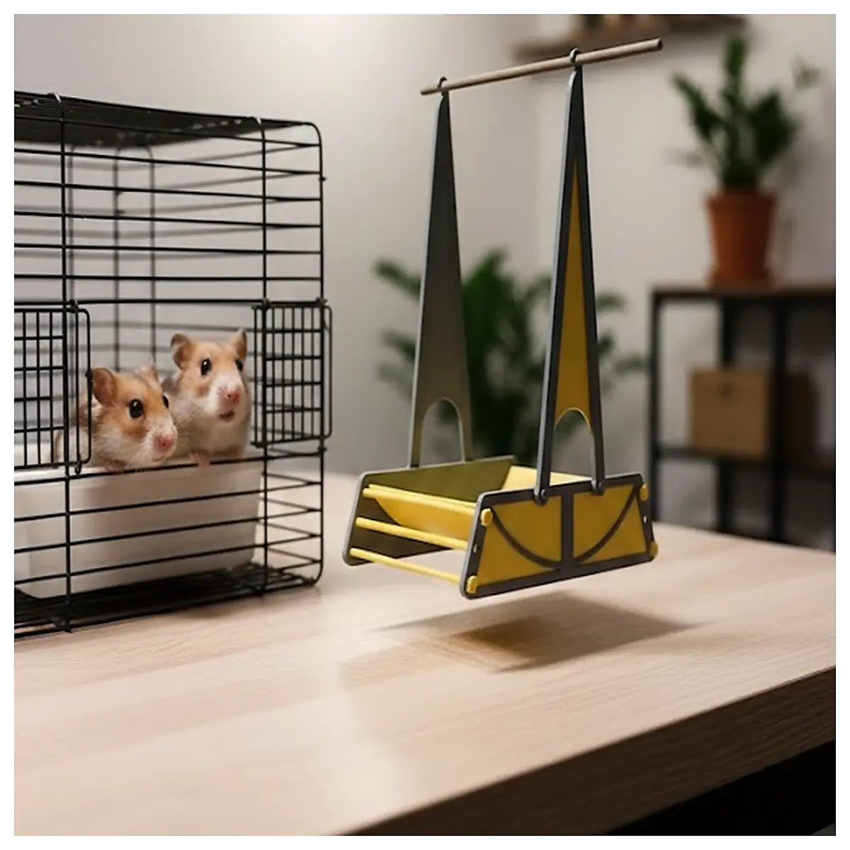 hamster swing toy for cage small animal hammock bed pet accessories wheel exercise gear