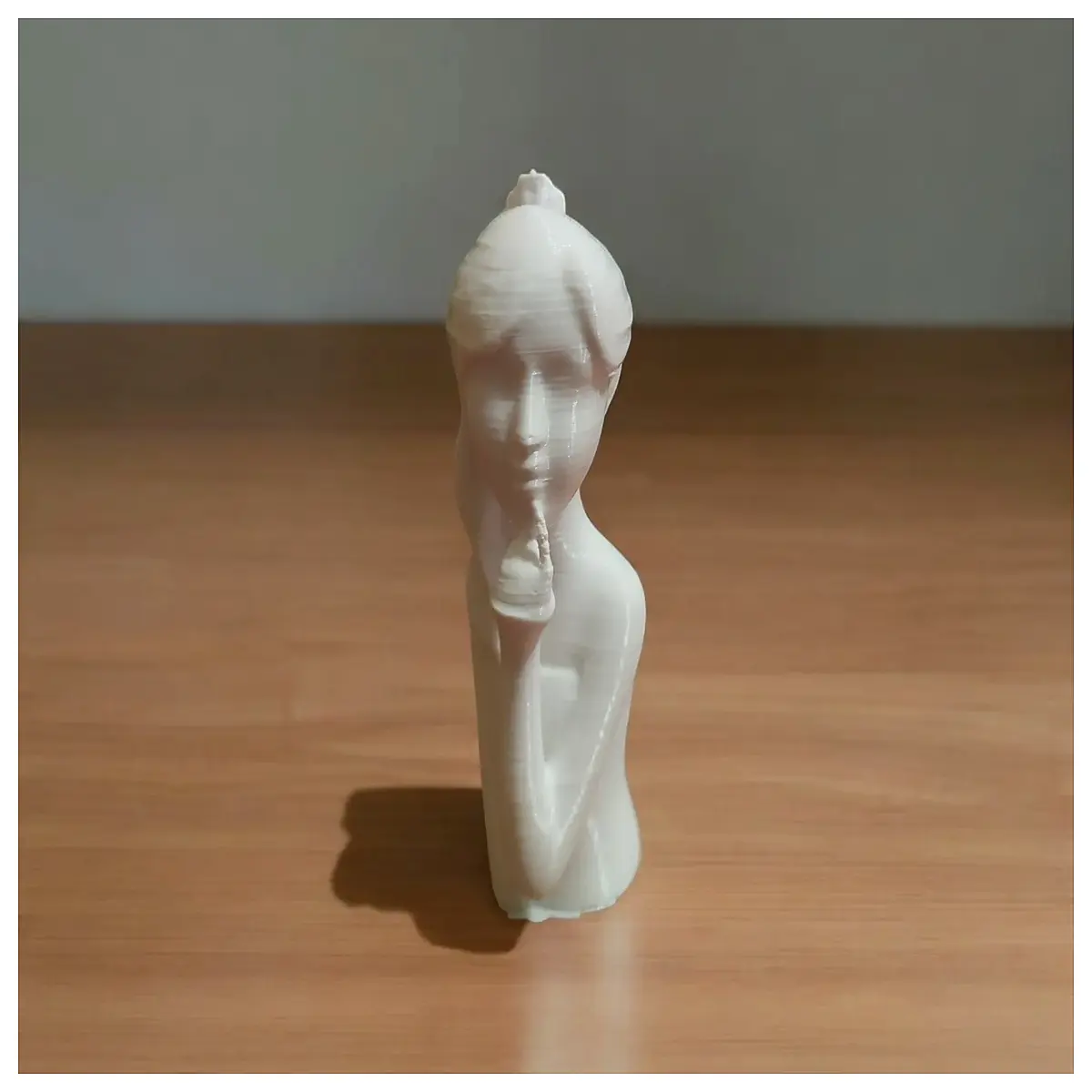 contemplative girl statue thoughtful young woman sculpture pensive female art piece for home decor