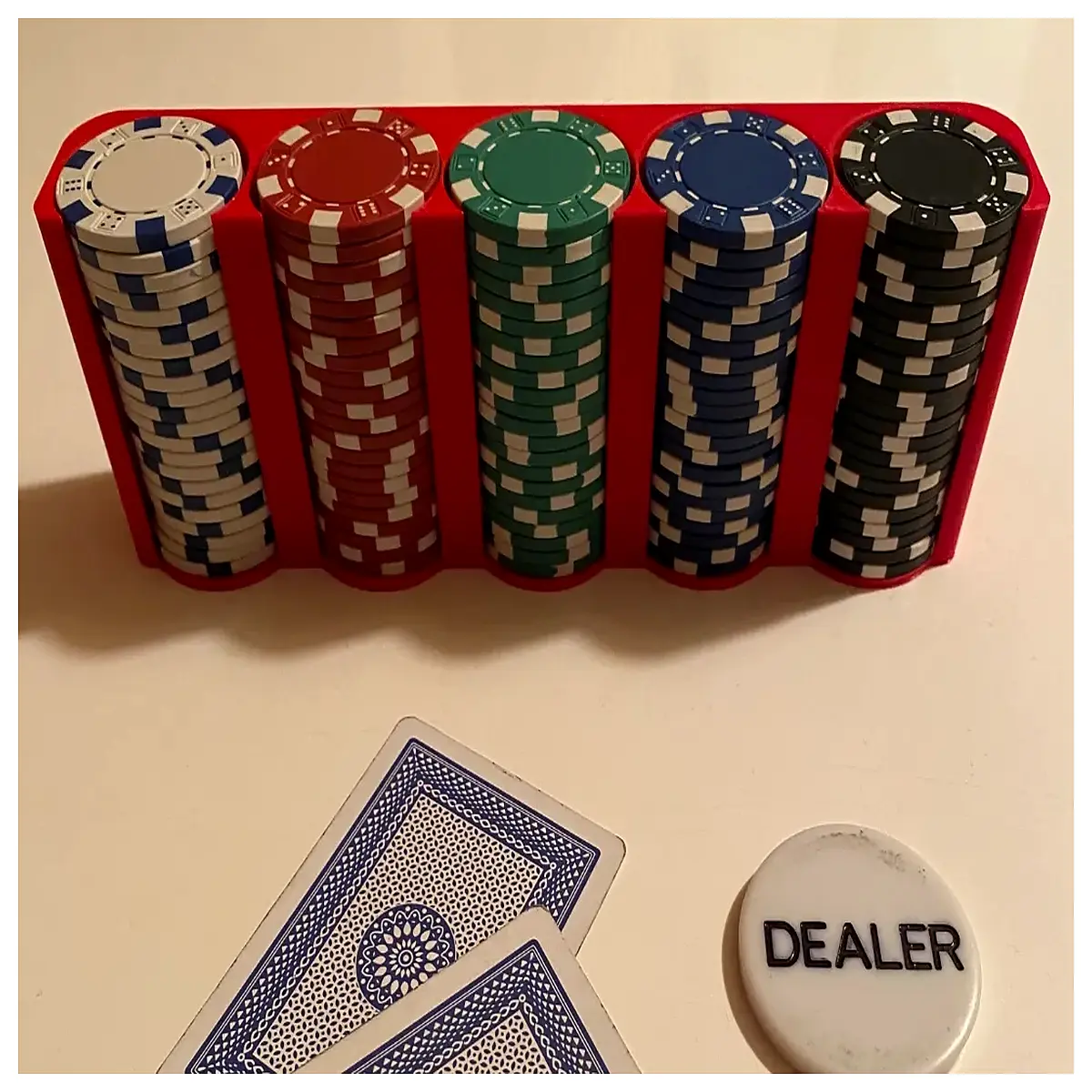 casino chip rack organizer with lid poker table accessories storage box for chips cards dice