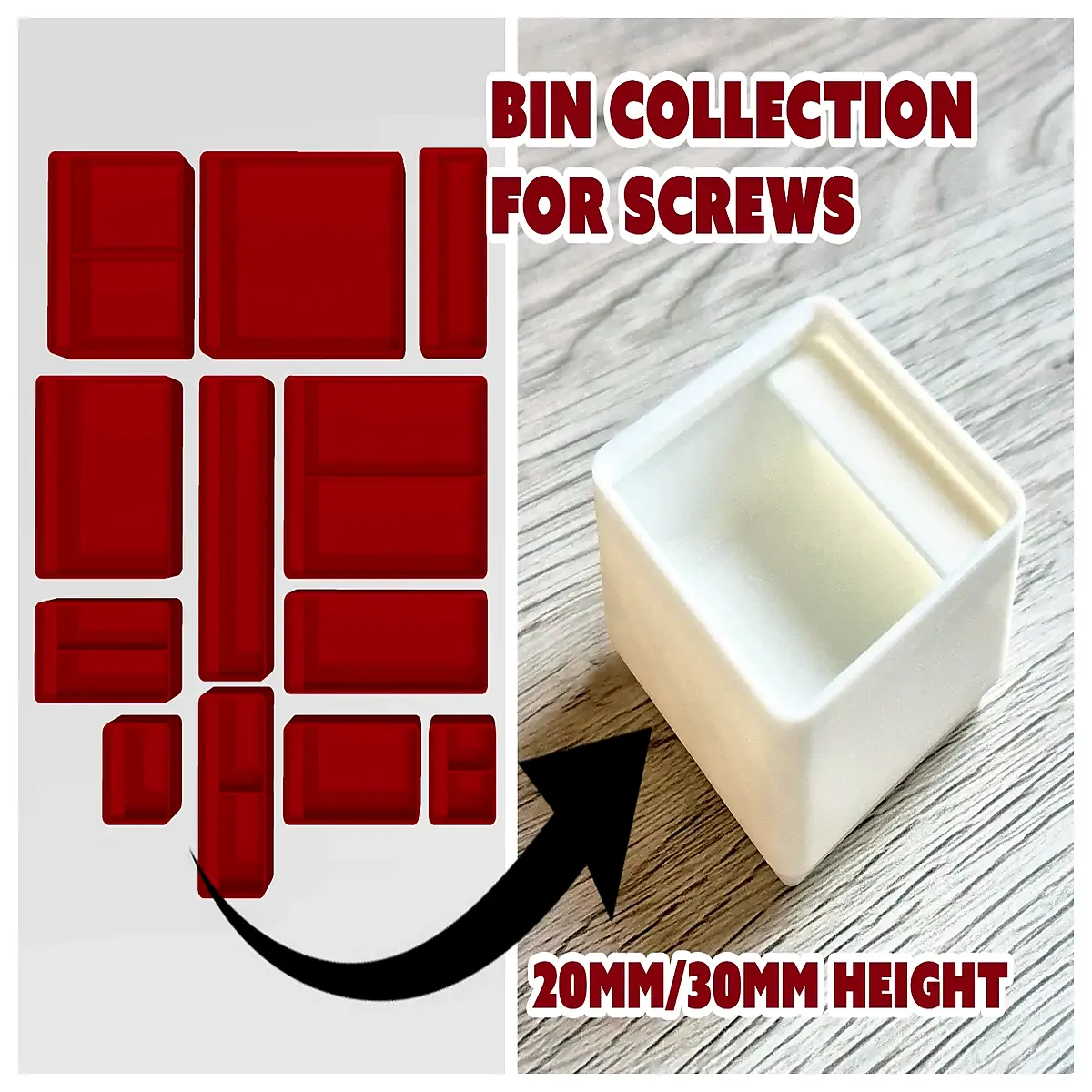 gridfinity organizer bins with ramps and labels for workshop storage solutions