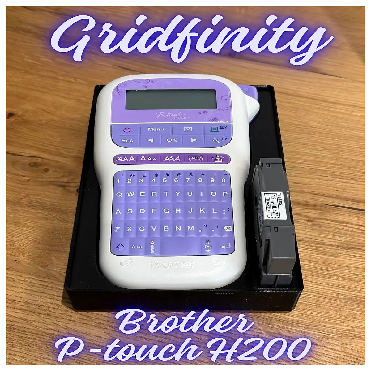 gridfinity compatible label holder for brother p touch h200 magnetic storage bin organizer box