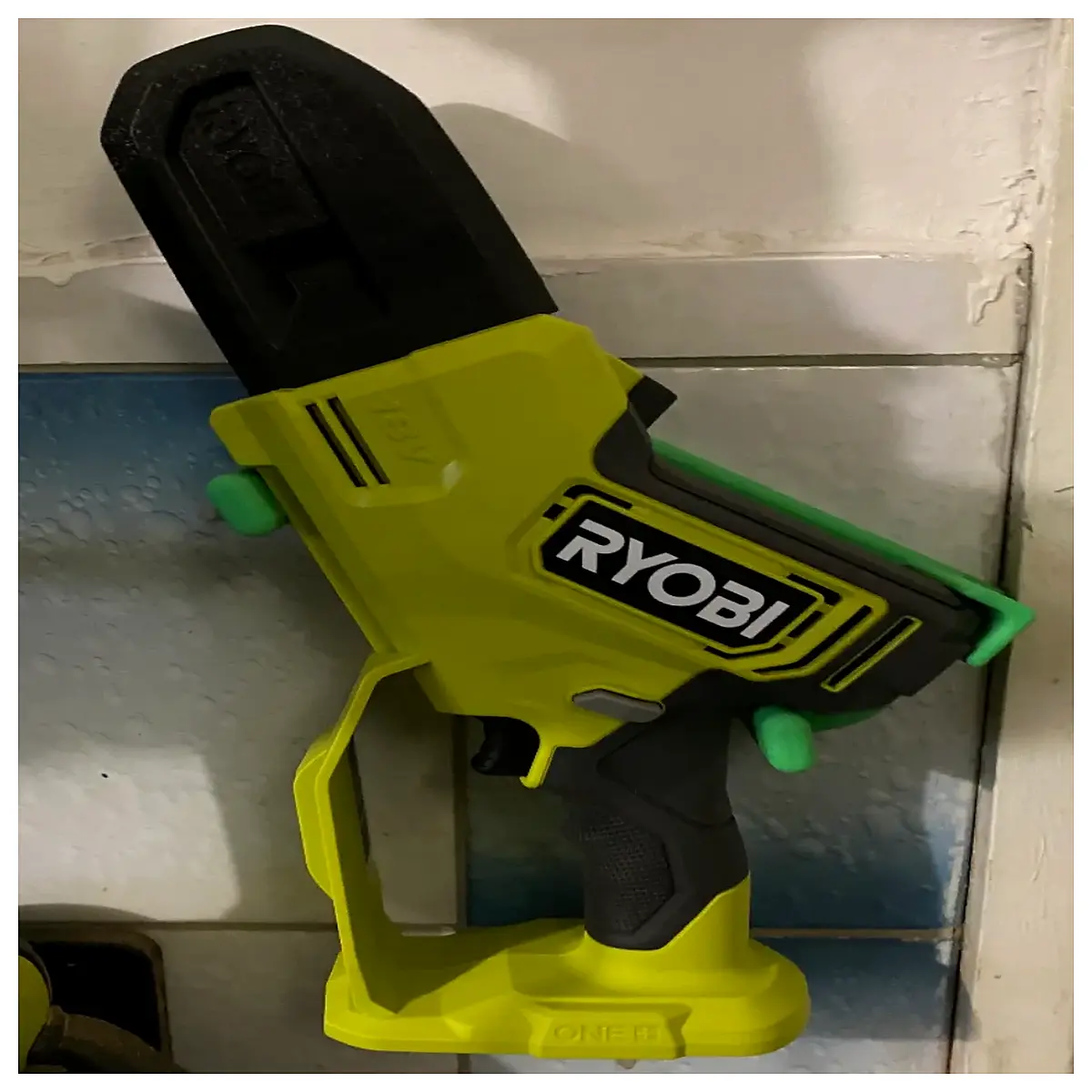 ryobi hedge trimmer wall mount organizer rack storage bracket for garage shed tool organization