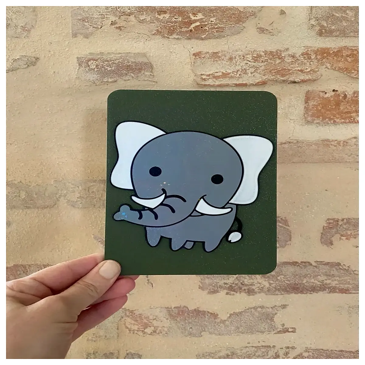 decorative elephant picture frame for wall art cute animal photo holder home decor nursery gift