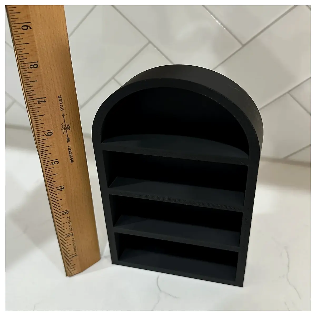 small arched bookshelf for desk mini floating shelf wall mounted compact curved storage rack for books decor