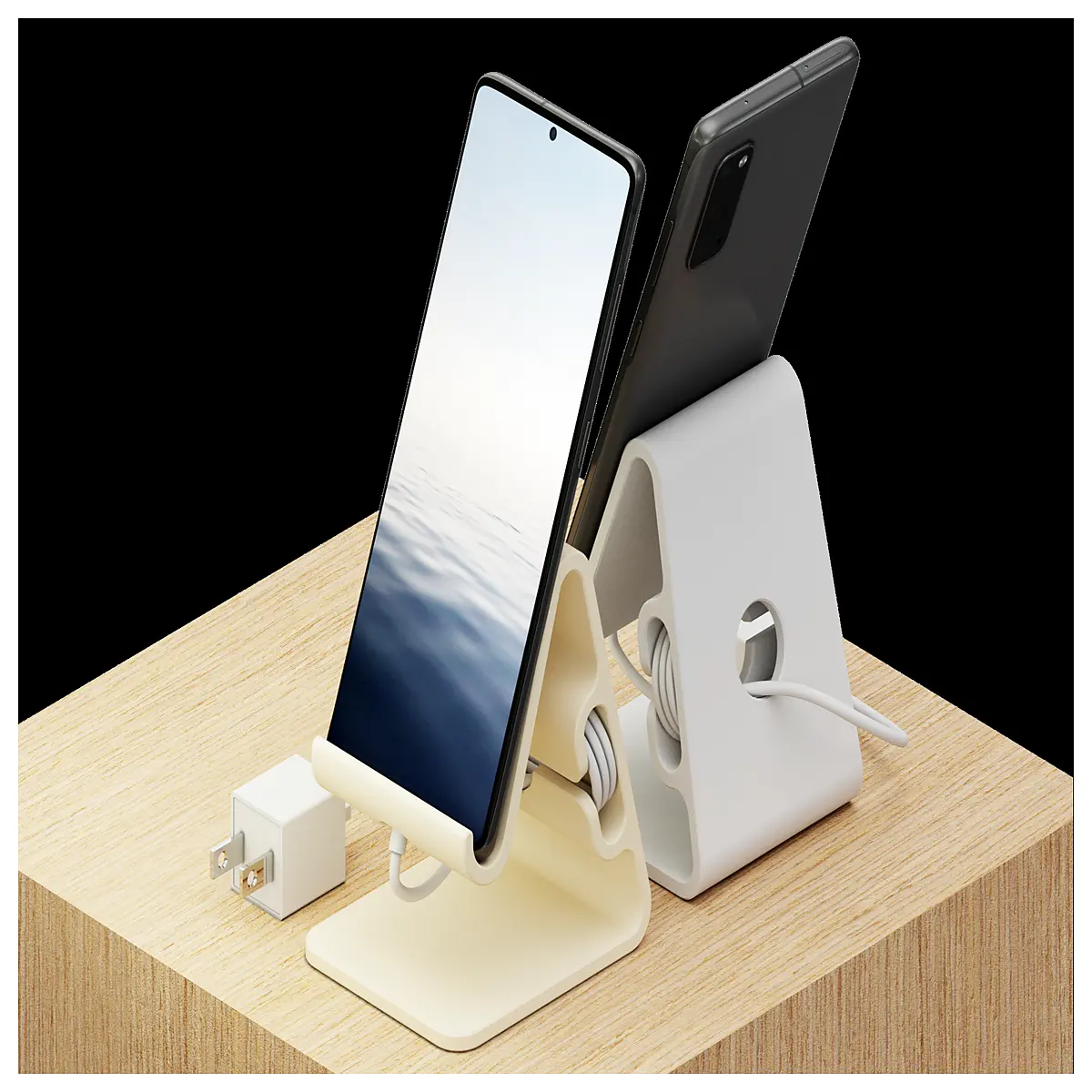 minimalist phone with cable organizer desk tidy holder for charging cord management sleek mobile cradle with wire clip