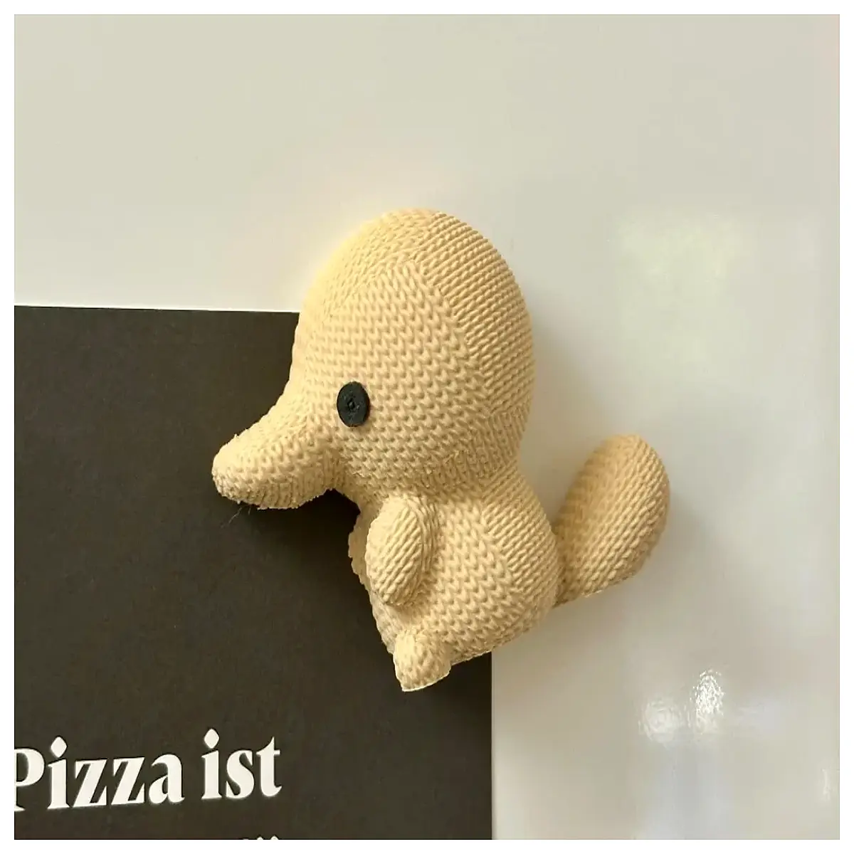knitted platypus fridge magnet cute plush animal souvenir kitchen decor