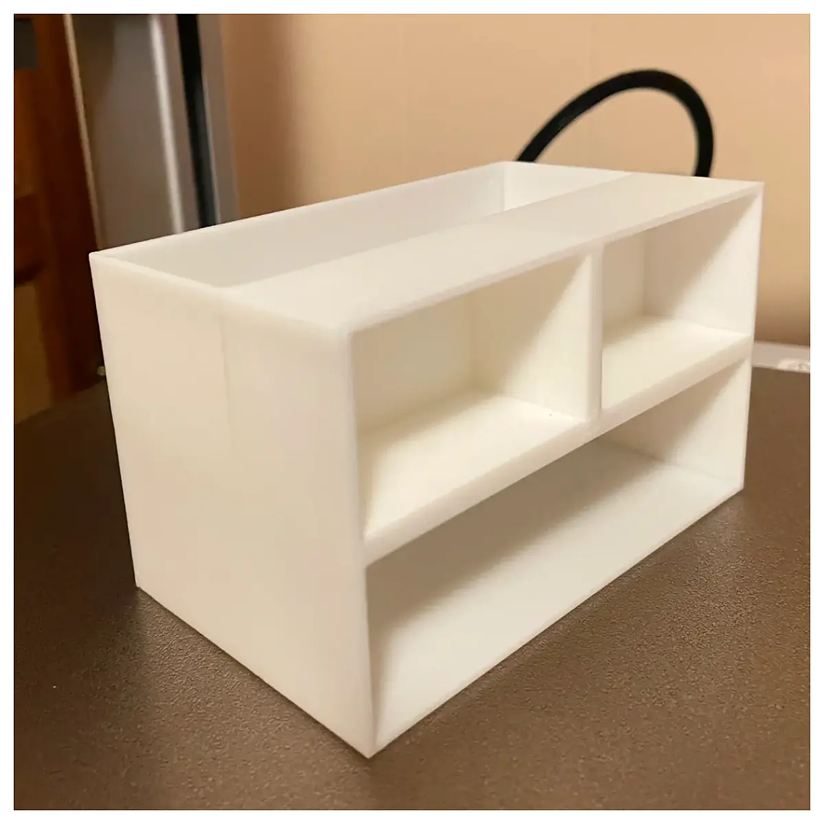4 compartment desk organizer acrylic storage box for makeup brushes pens office supplies desktop tidy container