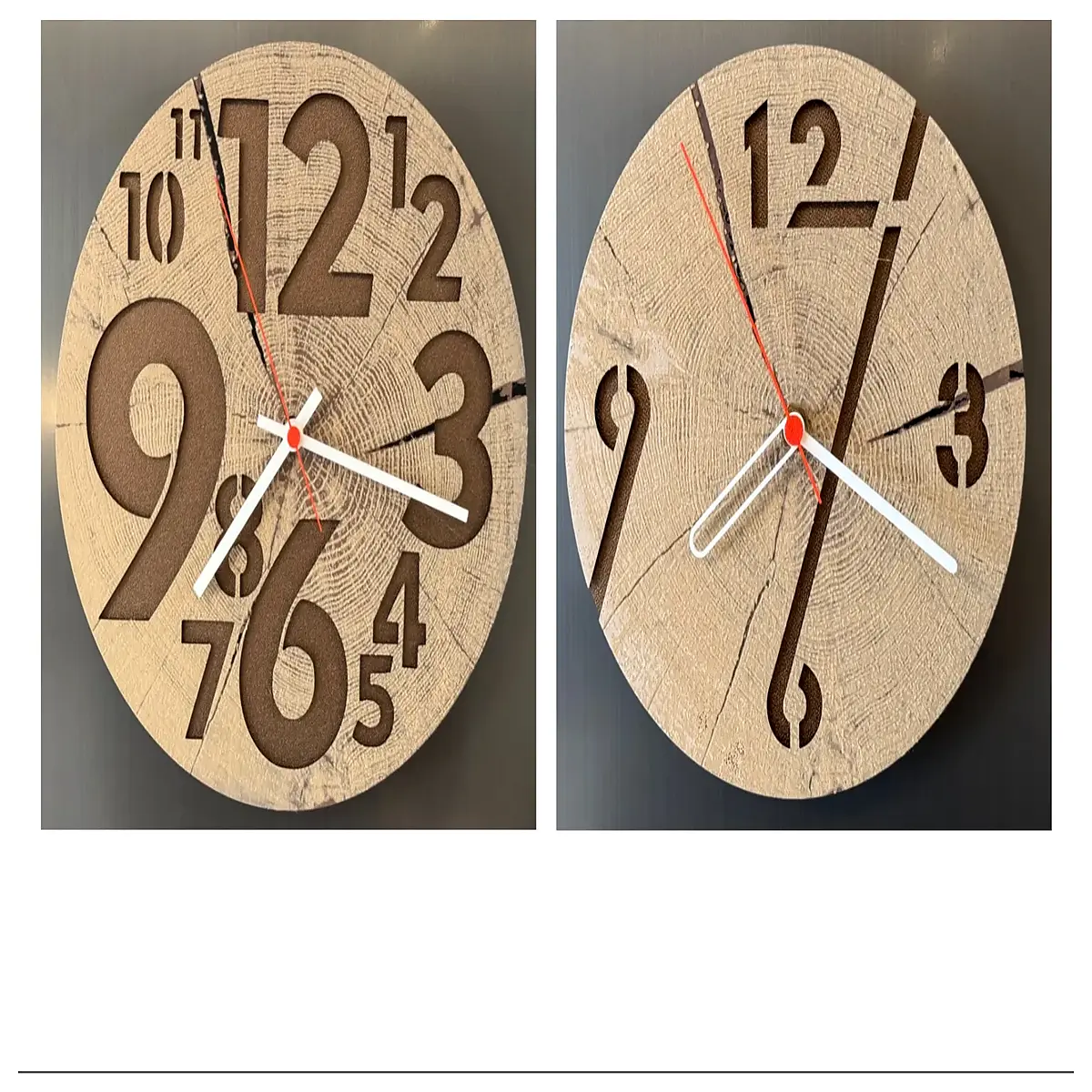 modern wall clock for home office decor minimalist wooden desk timepiece with silent movement