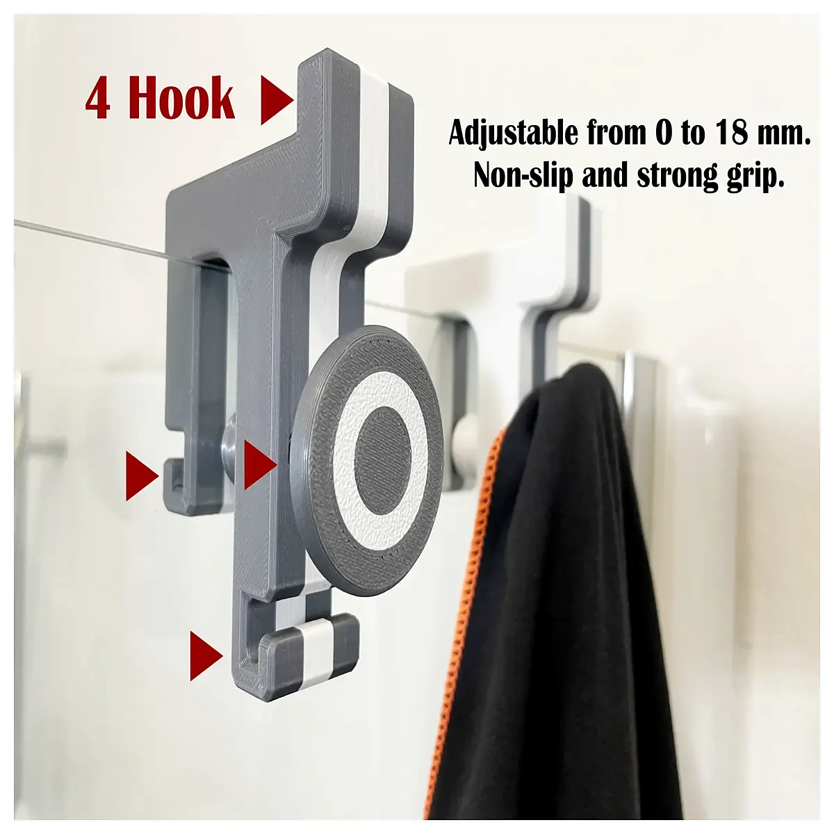 duty adhesive towel hooks for bathroom wall hold no drill robe hanger organizer