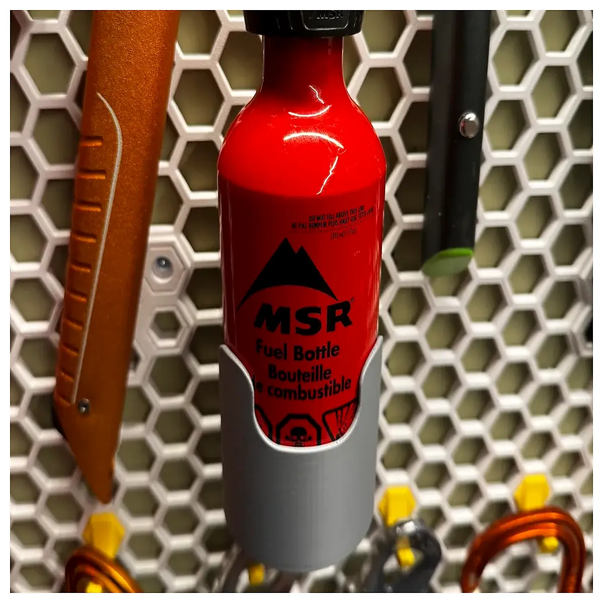 65mm water bottle holder for 325ml fuel canister outdoor camping gear mount