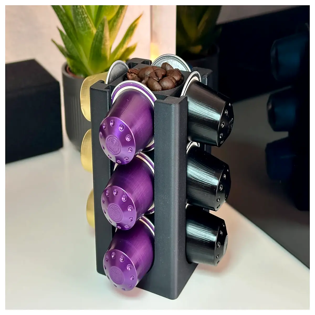 nespresso capsule organizer compact storage box for kitchen counter