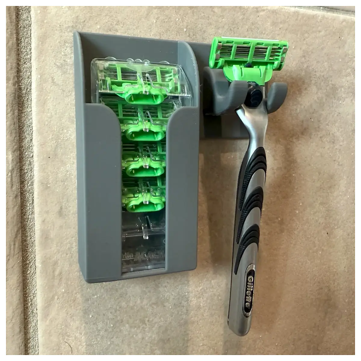 wall mounted holder organizer bathroom storage for disposable blades and electric shaver