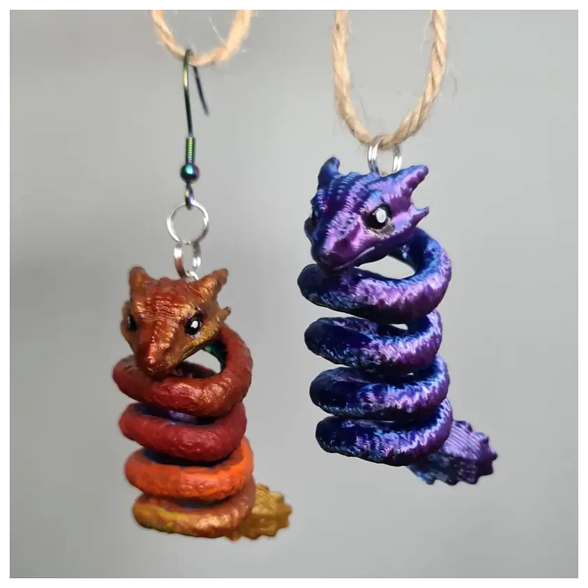 spiral dragon keychain necklace pendant jewelry for men women stainless steel accessory gift