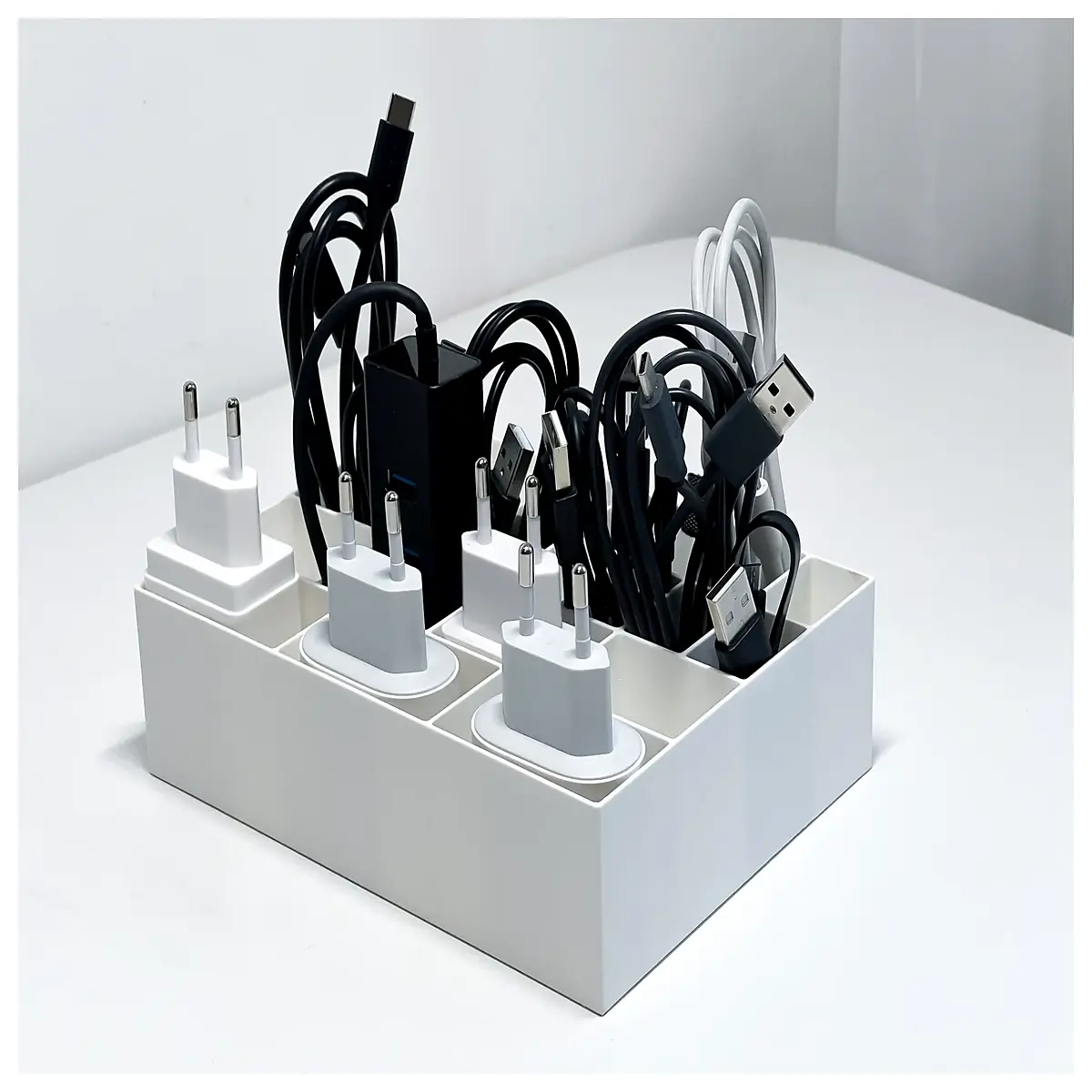 cable organizer box for home office desk power strip cover with lid cord management charging station storage case