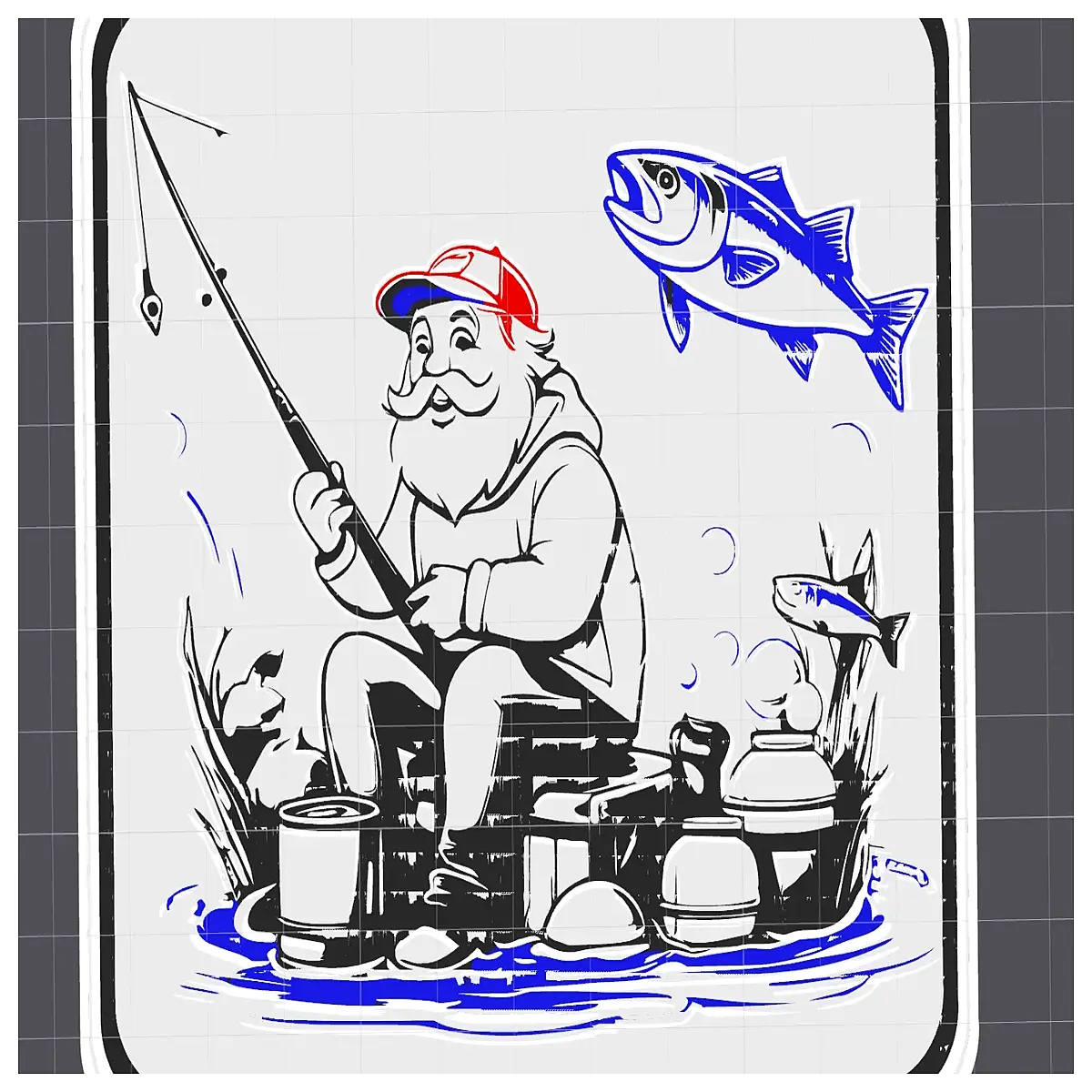 fishing cup coaster non slip drink holder for tackle box waterproof fisherman gift accessories