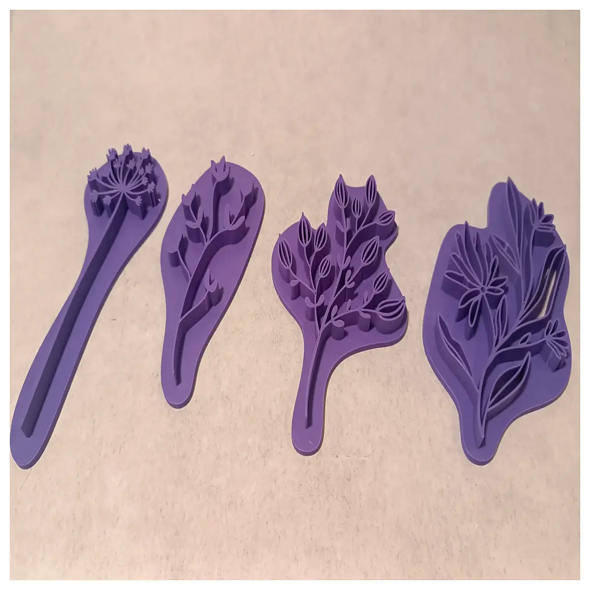 diy polymer clay flower stamps for handmade paper crafts scrapbooking and card making with floral designs