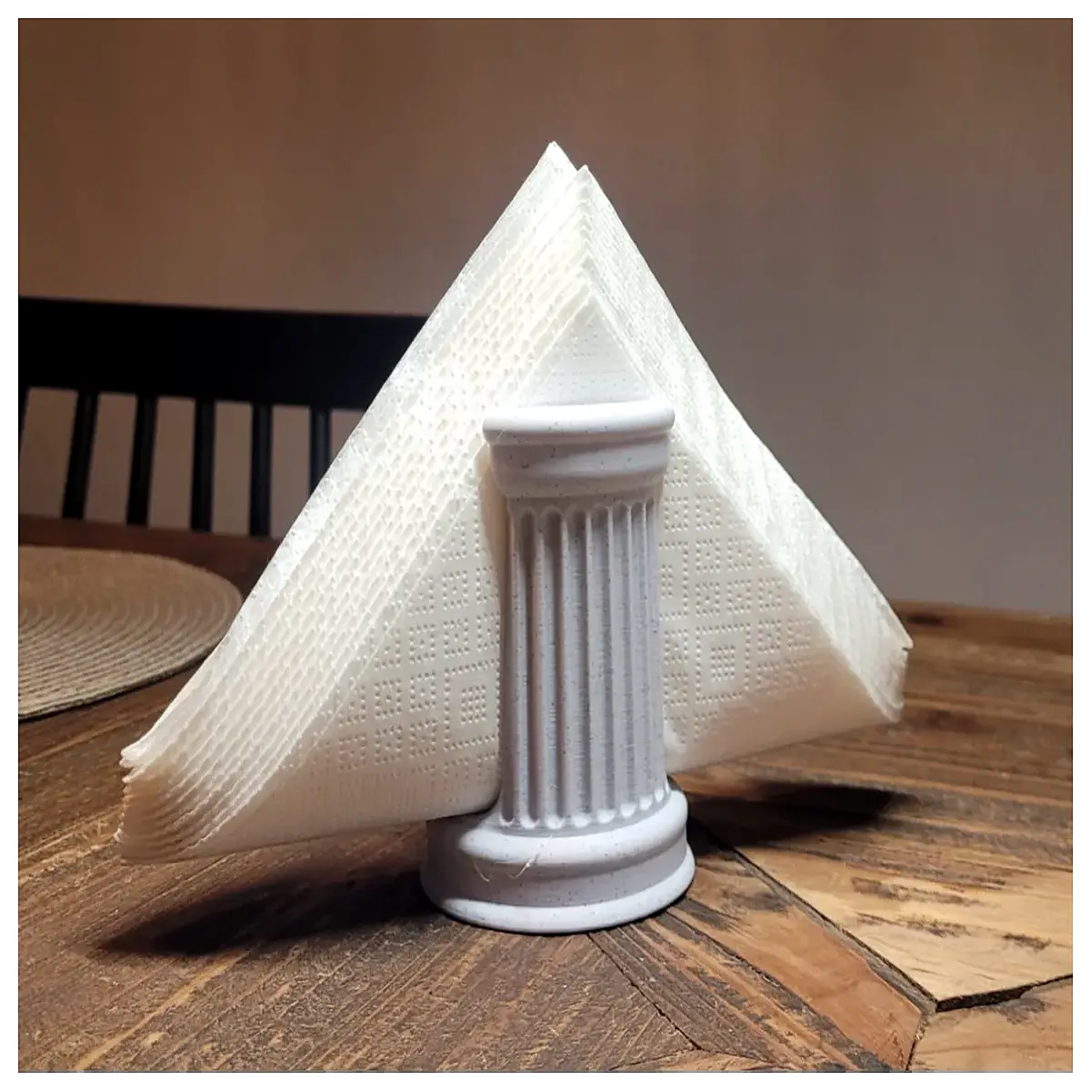 vintage roman greek column tissue box holder classical architecture home decor office desk organizer