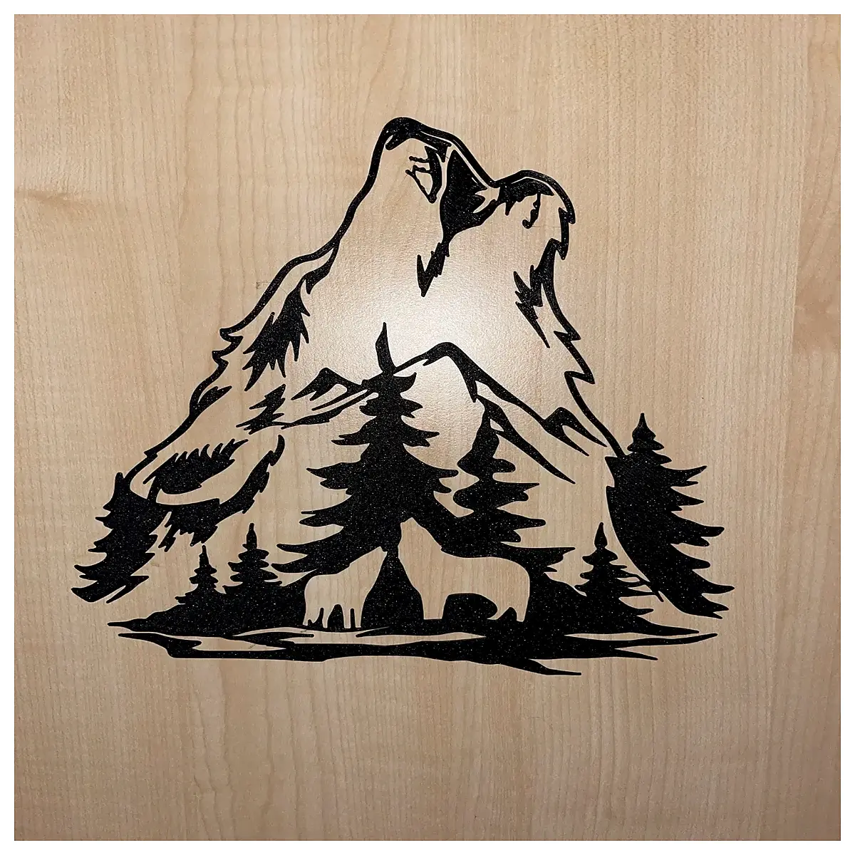 wolf wall art decor modern rustic cabin metal wood sculpture home decoration living room bedroom accent piece