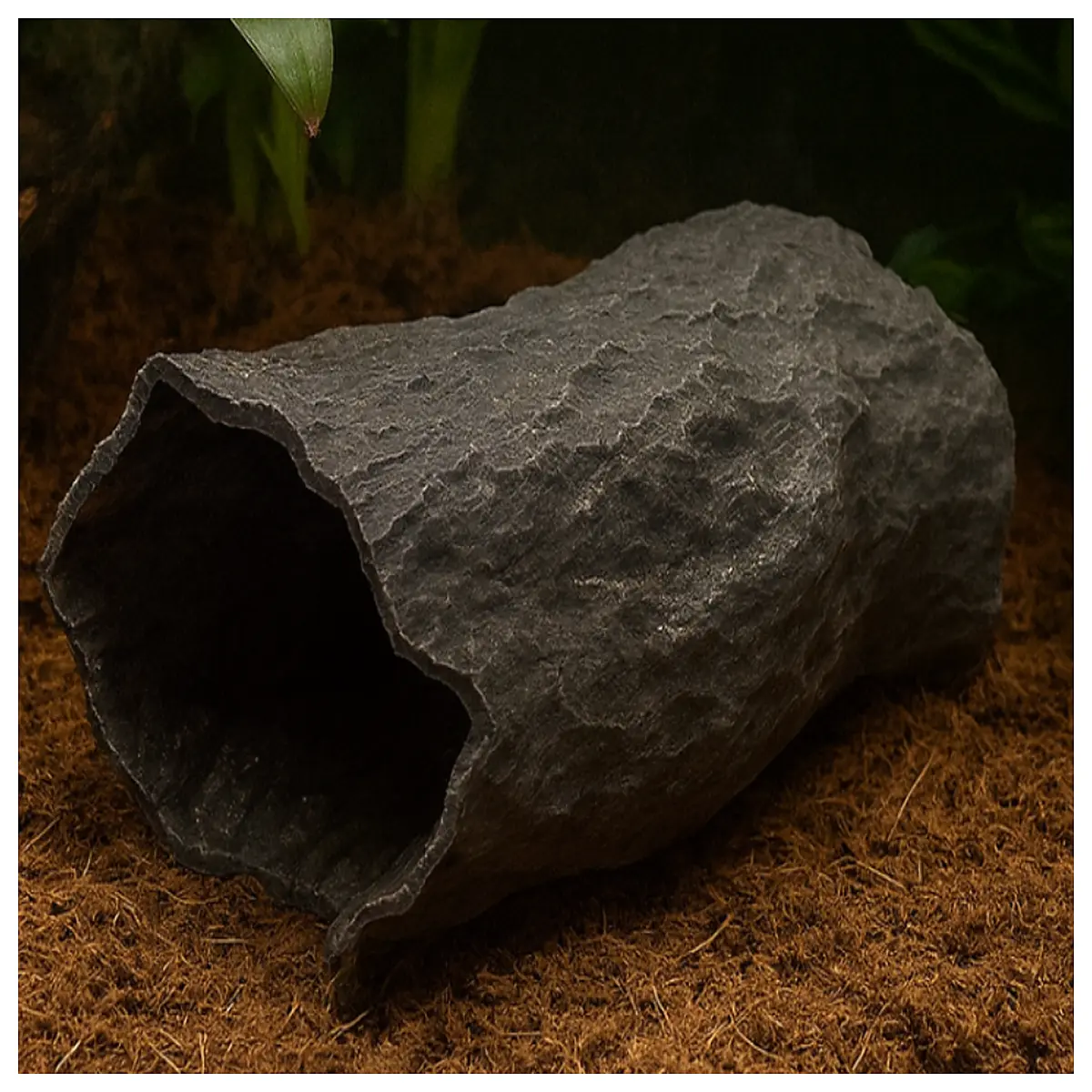 natural wood hideout for reptiles gecko terrarium decor rough bark shelter