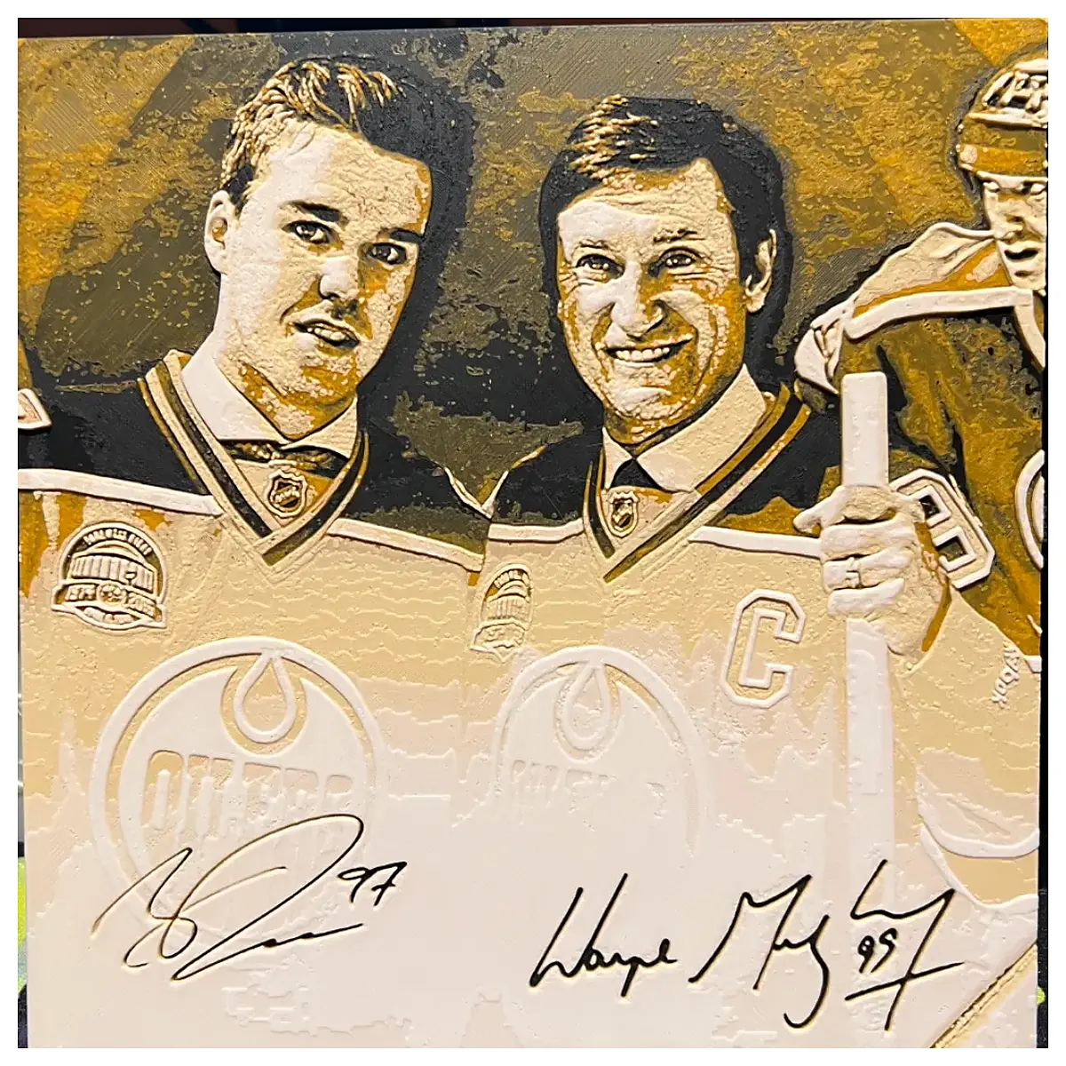 connor mcdavid wayne gretzky signed color chart autograph hockey memorabilia collectible sports card