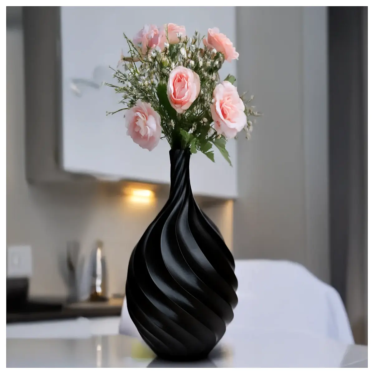 spiral vase modern ceramic home decor centerpiece for living room table