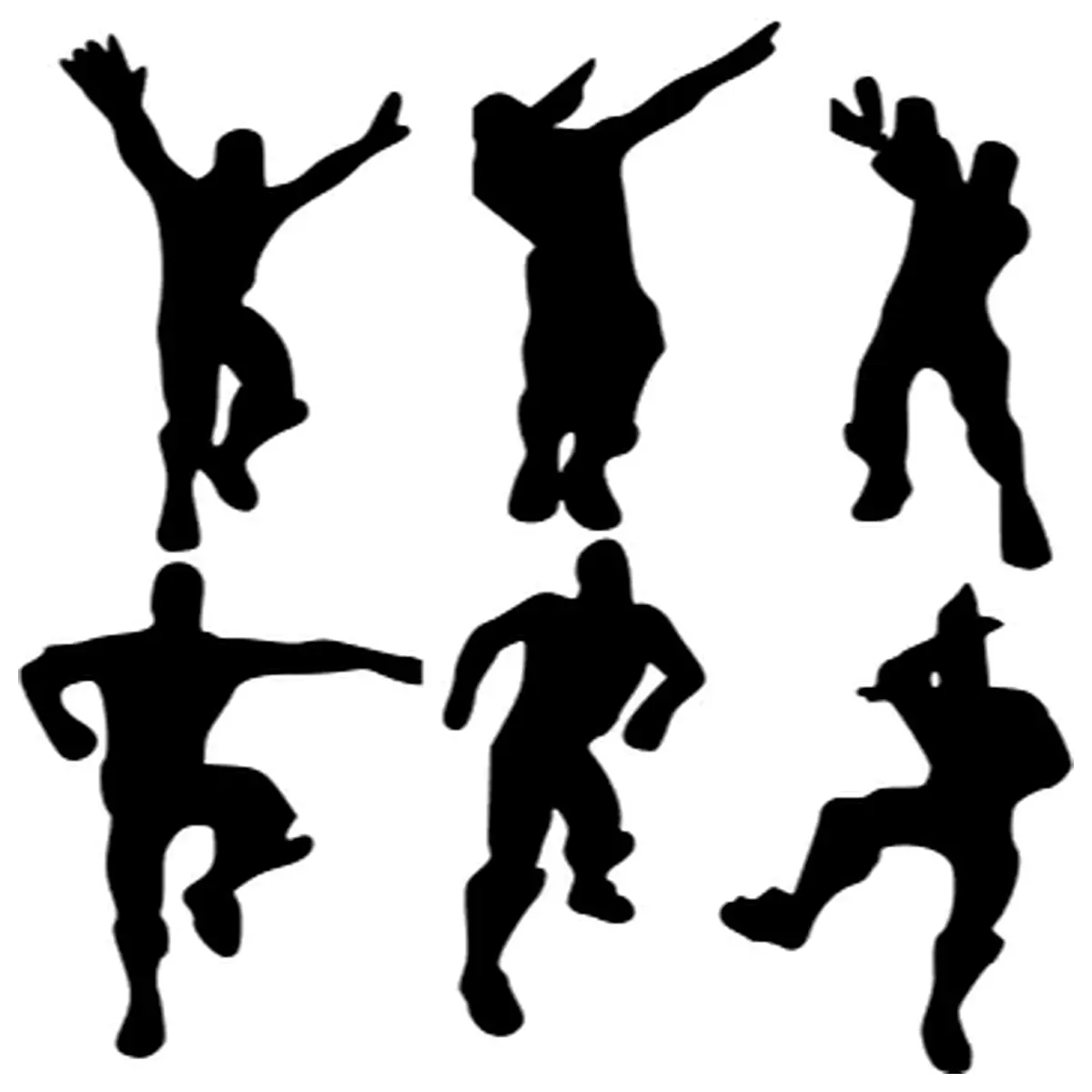 emote silhouette sticker decal for laptop phone case gaming gear aesthetic wall art vinyl