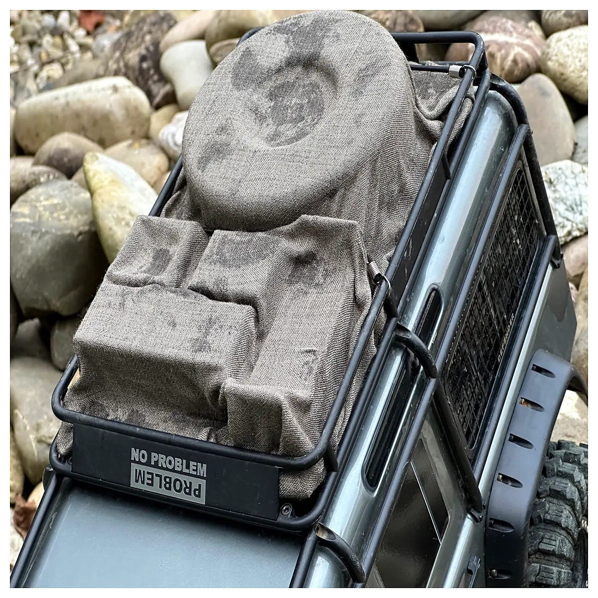 rc crawler roof rack mount for trx4 off road adventure camping gear accessories bar bracket winch plate upgrade