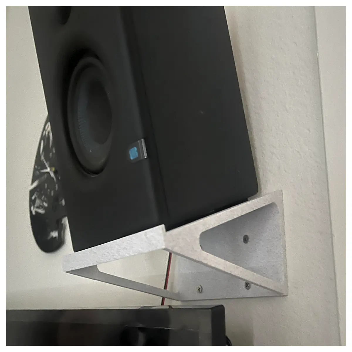 angled wall mount speaker shelf for bookshelf speakers soundbar support bracket home theater audio