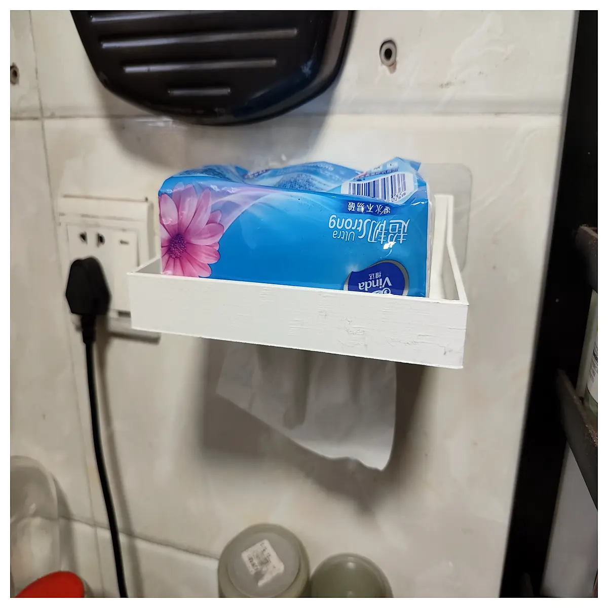 no drill toilet paper holder wall mount bathroom accessories organizer rack duty adhesive