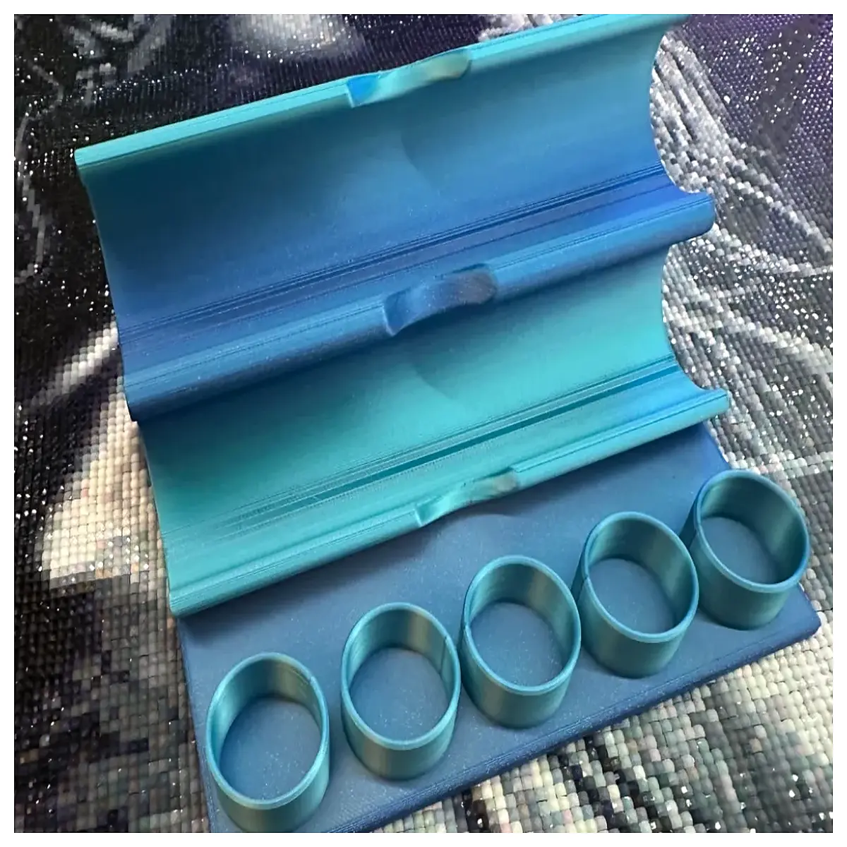 multi slot pen holder with 5 compartment pill organizer for tweezers and stationery desktop storage