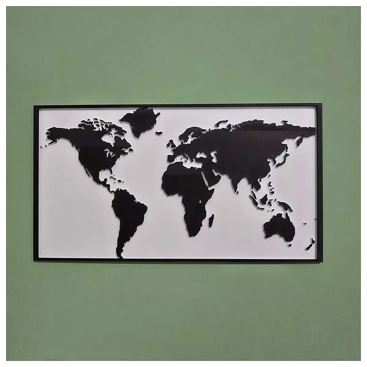 framed world map wall art large vintage geography poster for living room office decor