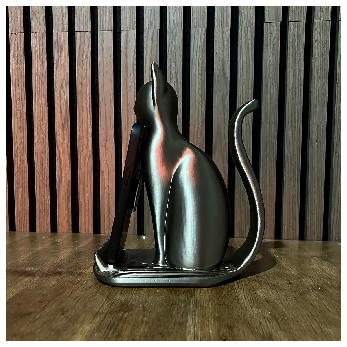 cute cat phone holder for desk adjustable mobile phone dock adorable animal accessory for gaming viewing