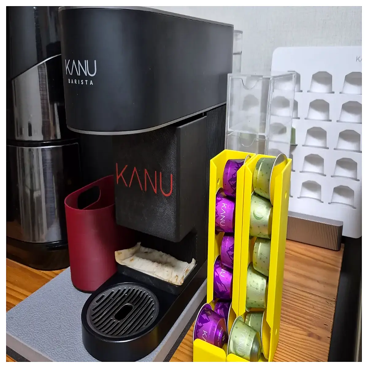 kanu barista coffee capsule waste container v2 replacement parts for nespresso compatible machines