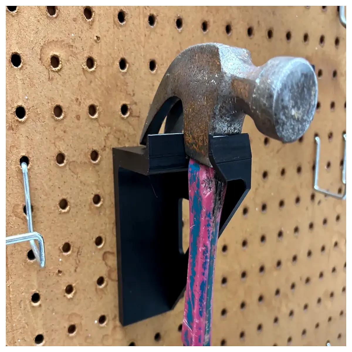 duty pegboard hammer holder wall organizer hooks for workshop garage tool storage rack